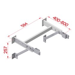 Hymer Wandkonsole verstellbar 400-600
