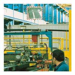 Moravia Verkehrsspiegel aus Sekuritglas Rahmen rot/weiß + 76er Schelle