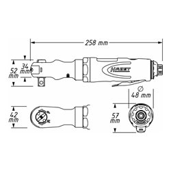HAZET Mini Nadelentroster 9035M-6, Länge: 235,6 mm