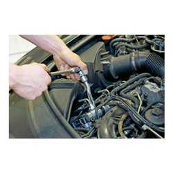 HAZET Abgassonden Einsatz 4680-6, 1/2 Zoll (12,5 mm) Doppel-Vierkant, Außen Sechskant Profil, SW 24 mm