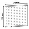 VIGOR Lochwandplatte für Werkstattwagen, Series L und XL, V6399, L x B: 520x 400 mm