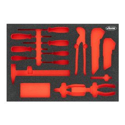 VIGOR Weichschaumeinlage, leer, V5111N-L, L x B x H: 563x 393x 35 mm