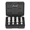 VIGOR Zündkerzen Steckschlüssel Satz, V7002/4, 3/8 Zoll (10 mm) Vierkant, Außen Doppelsechskant Profil, 4-teilig, 14, 16, 18, 20