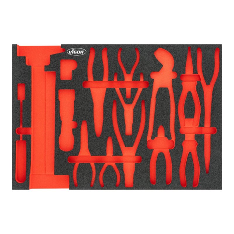 VIGOR Weichschaumeinlage, leer, V5636N-L, L x B x H: 563x 393x 35 mm