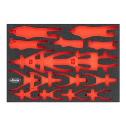 VIGOR Weichschaumeinlage, leer, V6816N-L, L x B x H: 563x 393x 35 mm