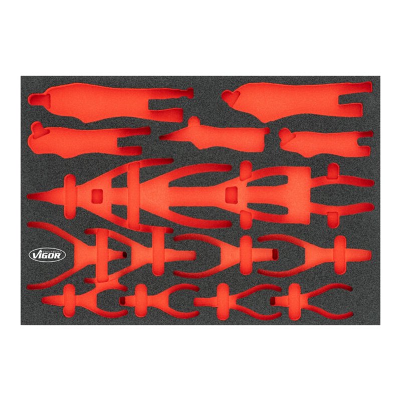 VIGOR Weichschaumeinlage, leer, V6816N-L, L x B x H: 563x 393x 35 mm