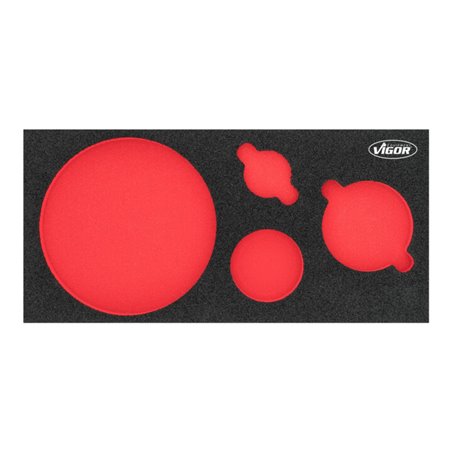 VIGOR Weichschaumeinlage, leer, V7263-L, L x B x H: 393x 282x 35 mm