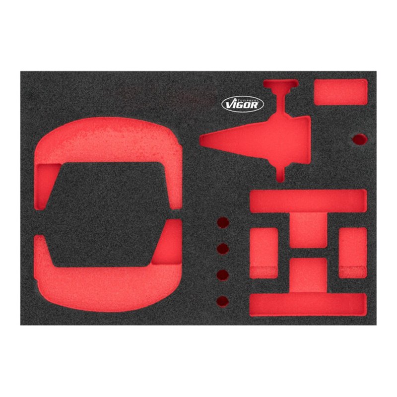 VIGOR Weichschaumeinlage, leer, V7261-L, L x B x H: 393x 282x 35 mm