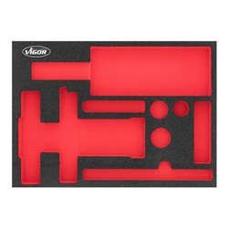 VIGOR Weichschaumeinlage, leer, V7265-L, L x B x H: 393x 282x 35 mm