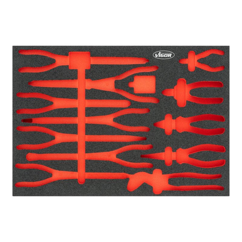 VIGOR Weichschaumeinlage, leer, V6815N-L, L x B x H: 563x 393x 35 mm