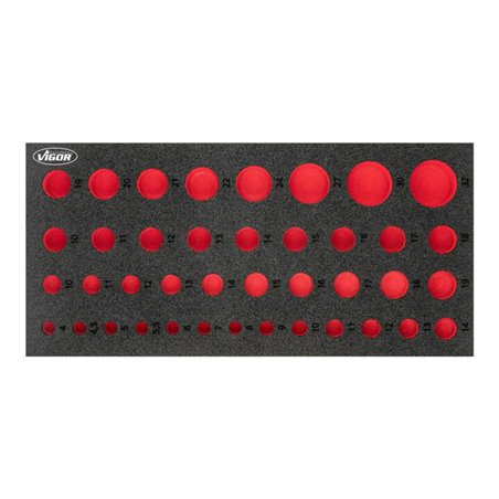 VIGOR Weichschaumeinlage, leer, V7520-L, L x B x H: 393x 188x 35 mm