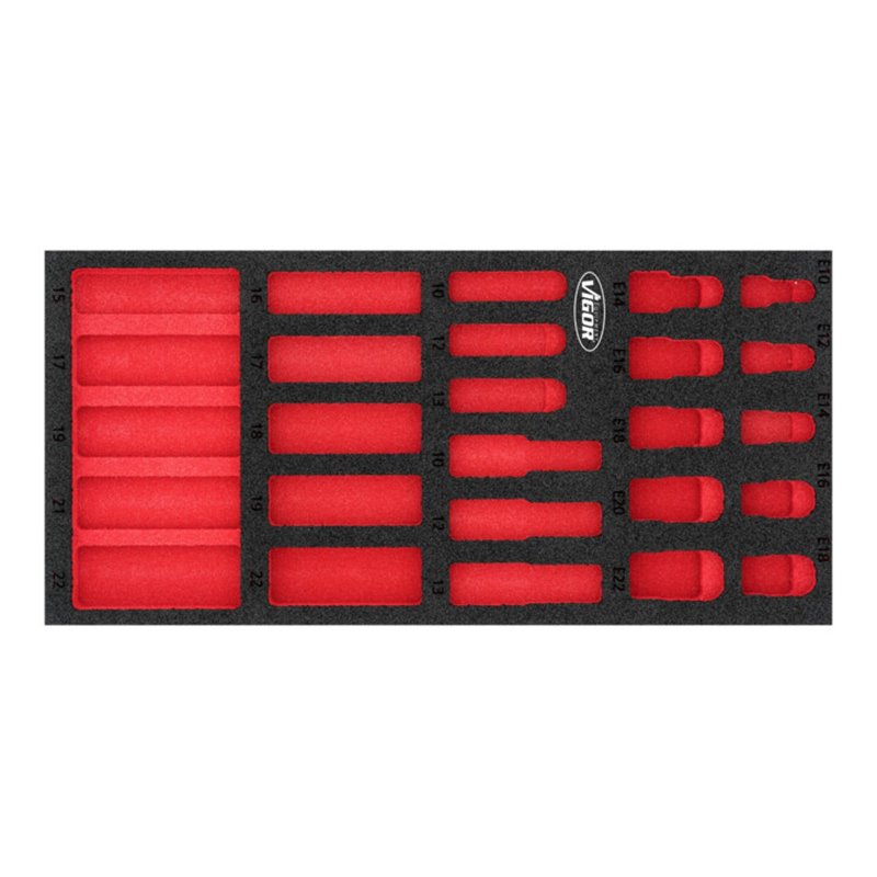 VIGOR Weichschaumeinlage, leer, V7323-L, L x B x H: 393x 188x 35 mm