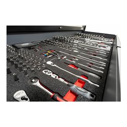 VIGOR Werkstattwagen SeriesXXL, Edelstahl-Arbeitsplatte, mit Sortiment, V4481-XXL/929, 929-teilig