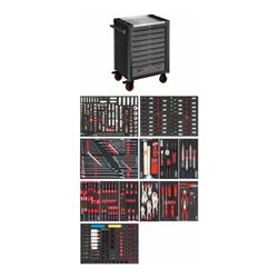 VIGOR Werkstattwagen SeriesL, mit Sortiment, V1901-X/442, 442-teilig