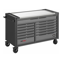 VIGOR Werkstattwagen SeriesXXL, Edelstahl-Arbeitsplatte, leer, V4481-XXL, L x B x H: 1625x 695x 1017 mm