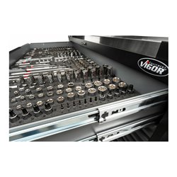 VIGOR Werkstattwagen SeriesXXL, Edelstahl-Arbeitsplatte, leer, V4481-XXL, L x B x H: 1625x 695x 1017 mm