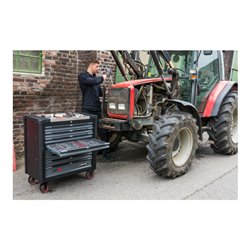 VIGOR Werkstattwagen SeriesXL, Edelstahl-Arbeitsplatte, mit Sortiment, V4481-X/466, 466-teilig