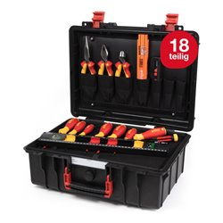 Wiha Lehrlingskoffer für Elektroinstallation 18-teilig VDE, gefüllt