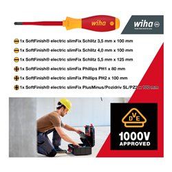 Wiha Lehrlingskoffer für Elektroinstallation 18-teilig VDE, gefüllt