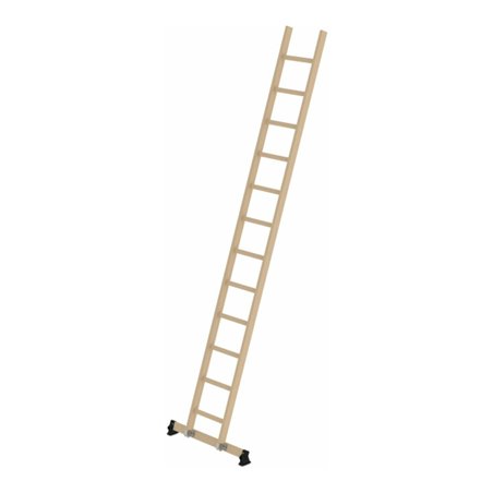 Munk Sprossen-Anlegeleiter Holz nivello®-Traverse 12 Sprossen