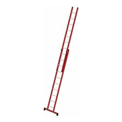 Munk Sprossen-Schiebeleiter 2-teilig GFK/Alu mit nivello®-Traverse 2x10 Sprossen