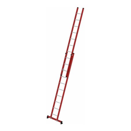 Munk Sprossen-Schiebeleiter 2-teilig GFK/Alu mit nivello®-Traverse 2x10 Sprossen