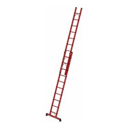 Munk Sprossen-Schiebeleiter 2-teilig GFK mit nivello® Traverse 2x10 Sprossen