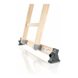 Munk Nachrüst-Traverse mit nivello 0,93 m für Holzanlegeleiter mit Holmhöhe 70 mm