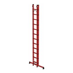 Munk Sprossen-Schiebeleiter 2-teilig GFK mit nivello® Traverse 2x12 Sprossen
