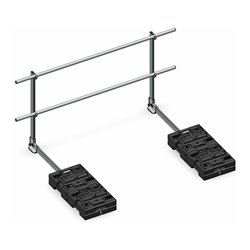 Munk Ausstiegsgeländer seitlich 2000 mm mit Ballast freistehend