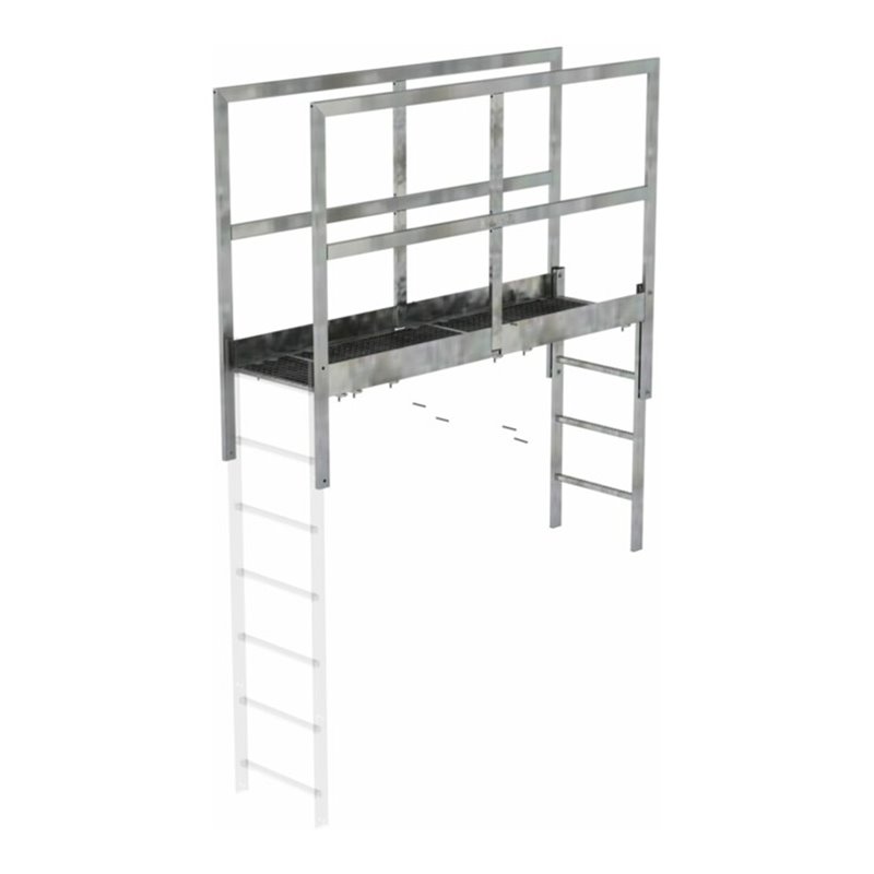 Munk Attika-Überstieg Stahl verzinkt Sonderlänge 1880 mm lichte Länge