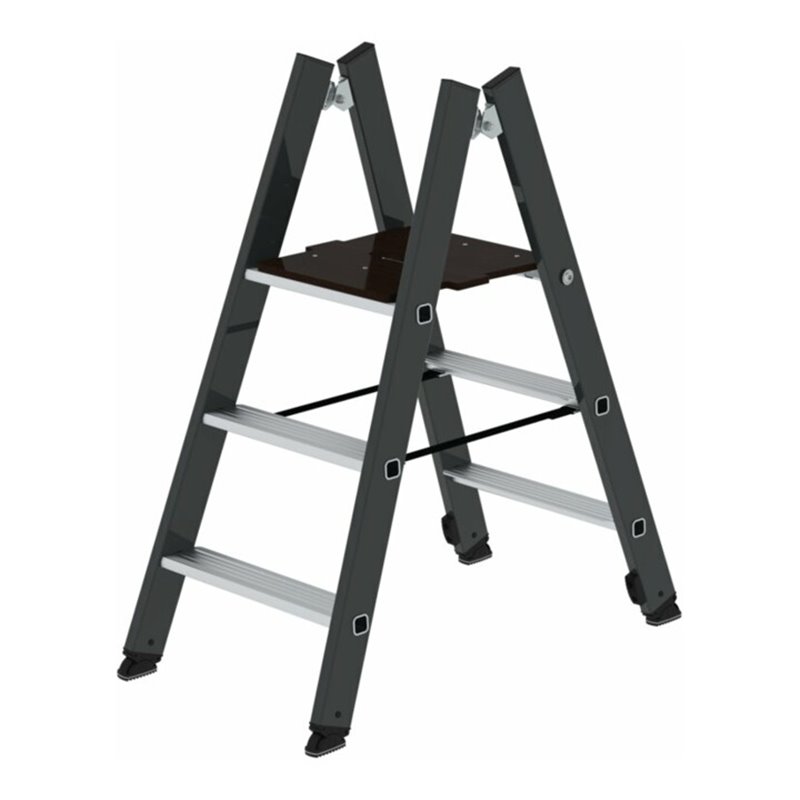 Munk ML Klapptritt beidseitig begehbar RAL 7016 3 Stufen