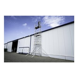 Munk FlexxTower SGX mit vorlaufendem Geländer Plattformhöhe 7,55 m