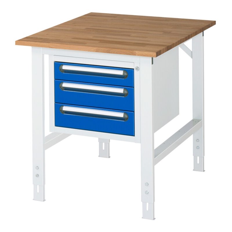 Rau Arbeitstisch Tom höhenverstellbar KM04, B750xT1000xH760-1080mm, B-Platte-25mm