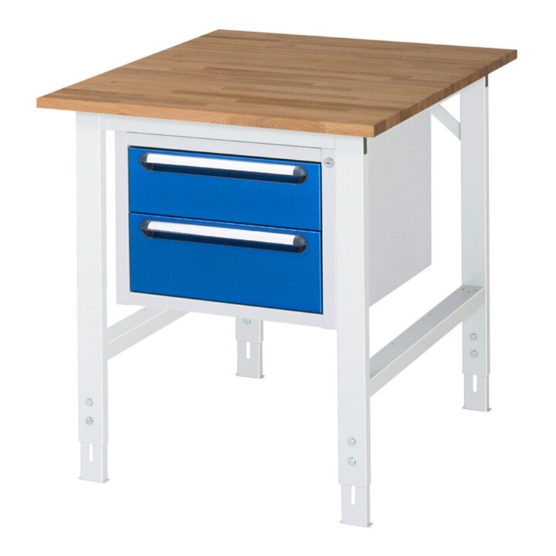 Rau Arbeitstisch Tom höhenverstellbar KM03, B750xT1000xH760-1080mm, B-Platte-25mm