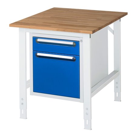 Rau Arbeitstisch Tom höhenverstellbar KM05, B750xT1000xH760-1080mm, B-Platte-25mm