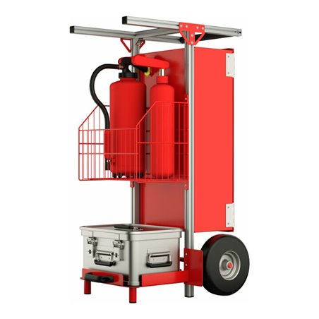 Munk SafeCaddy® 'Mobile Brandmeldeanlage' mit Beladung
