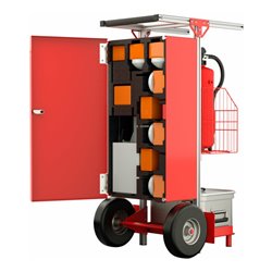 Munk SafeCaddy® 'Mobile Brandmeldeanlage' mit Beladung