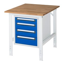 Rau Arbeitstisch Tom höhenverstellbar KM07, B750xT1000xH760-1080mm, B-Platte-25mm