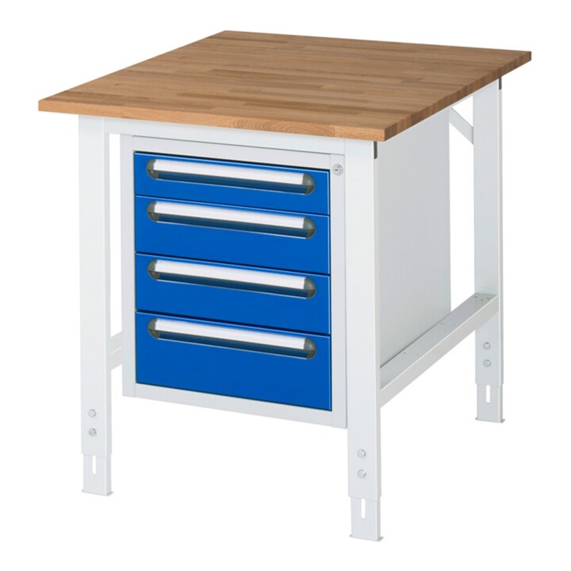 Rau Arbeitstisch Tom höhenverstellbar KM07, B750xT1000xH760-1080mm, B-Platte-25mm