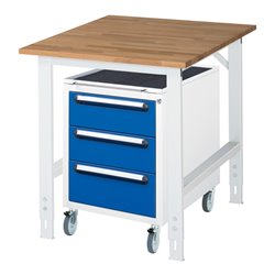 Rau Arbeitstisch Tom höhenverstellbar KM09, B750xT1000xH760-1080mm, B-Platte-25mm