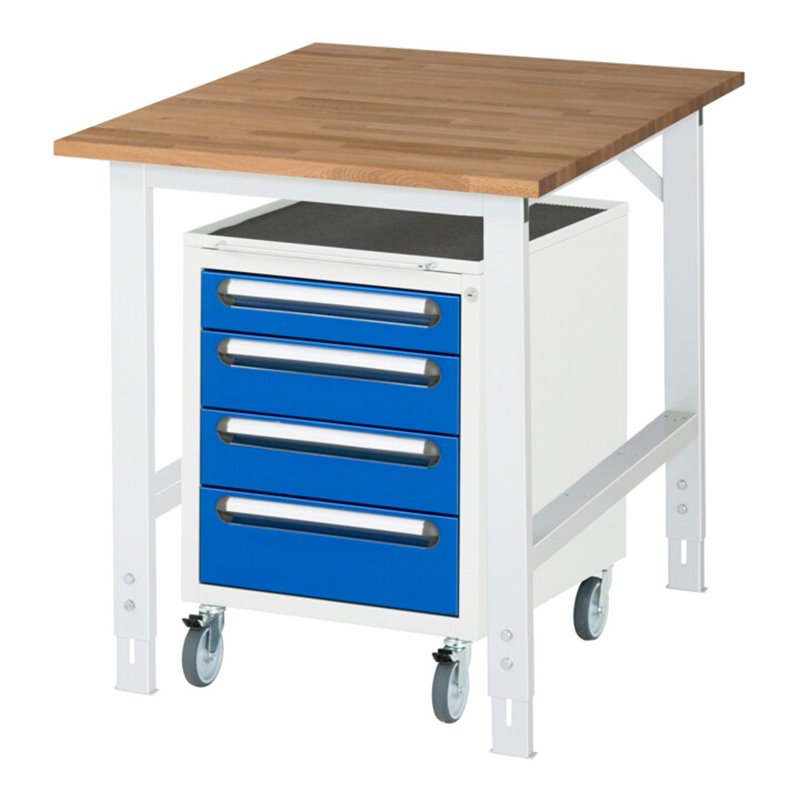 Rau Arbeitstisch Tom höhenverstellbar KM10, B750xT1000xH760-1080mm, B-Platte-25mm