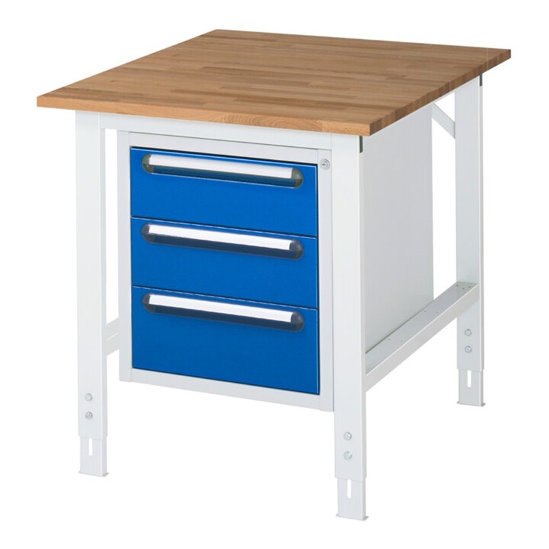 Rau Arbeitstisch Tom höhenverstellbar KM06, B750xT1000xH760-1080mm, B-Platte-25mm