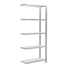 Schulte Anbauregal Stecksystem MULTIplus85, 5 Fachböden, einseitig nutzbar, Tiefe 300 mm, Aussteifung durch Kreuzstrebe, mit Ans