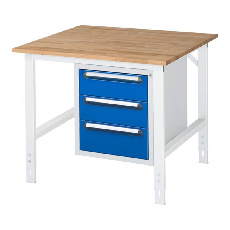 Rau Arbeitstisch Tom höhenverstellbar KM06, B1000 xT1000xH760-1080mm, B-Platte-25mm