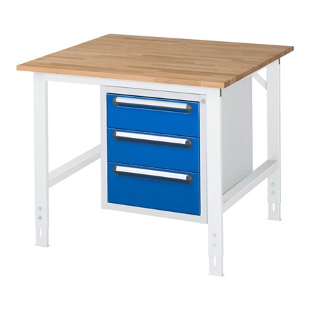 Rau Arbeitstisch Tom höhenverstellbar KM06, B1000 xT1000xH760-1080mm, B-Platte-25mm