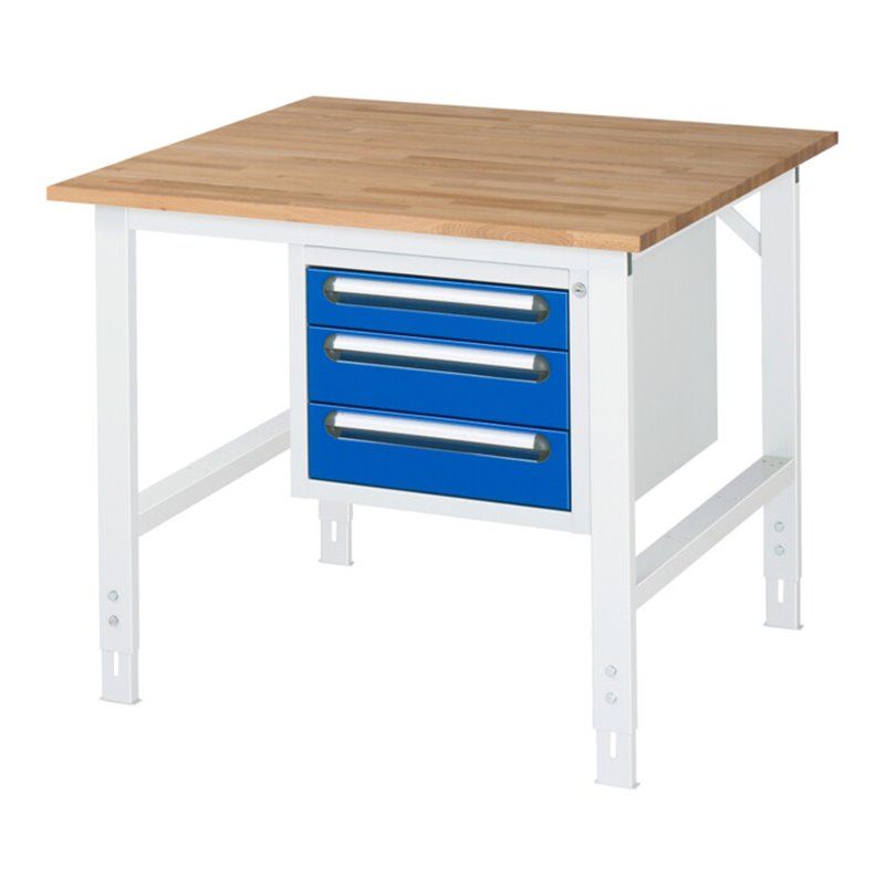 Rau Arbeitstisch Tom höhenverstellbar KM04, B1000 xT1000xH760-1080mm, B-Platte-25mm