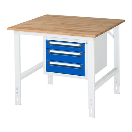 Rau Arbeitstisch Tom höhenverstellbar KM04, B1000 xT1000xH760-1080mm, B-Platte-25mm