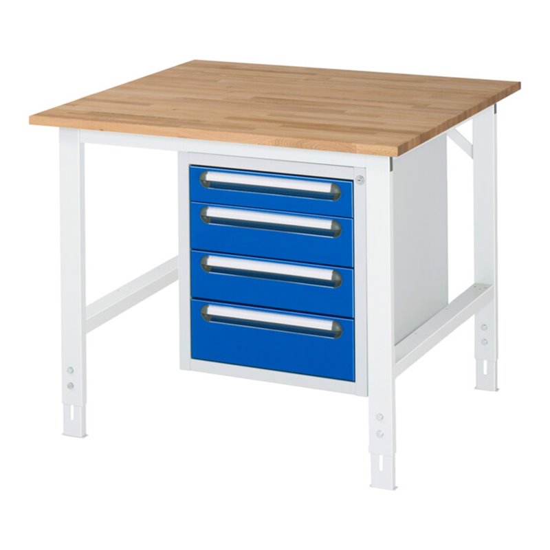 Rau Arbeitstisch Tom höhenverstellbar KM07, B1000 xT1000xH760-1080mm, B-Platte-25mm