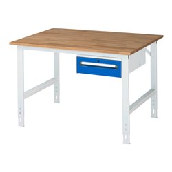 Rau Arbeitstisch Tom höhenverstellbar KM02, B1250xT1000xH910-1230mm, B-Platte-25mm